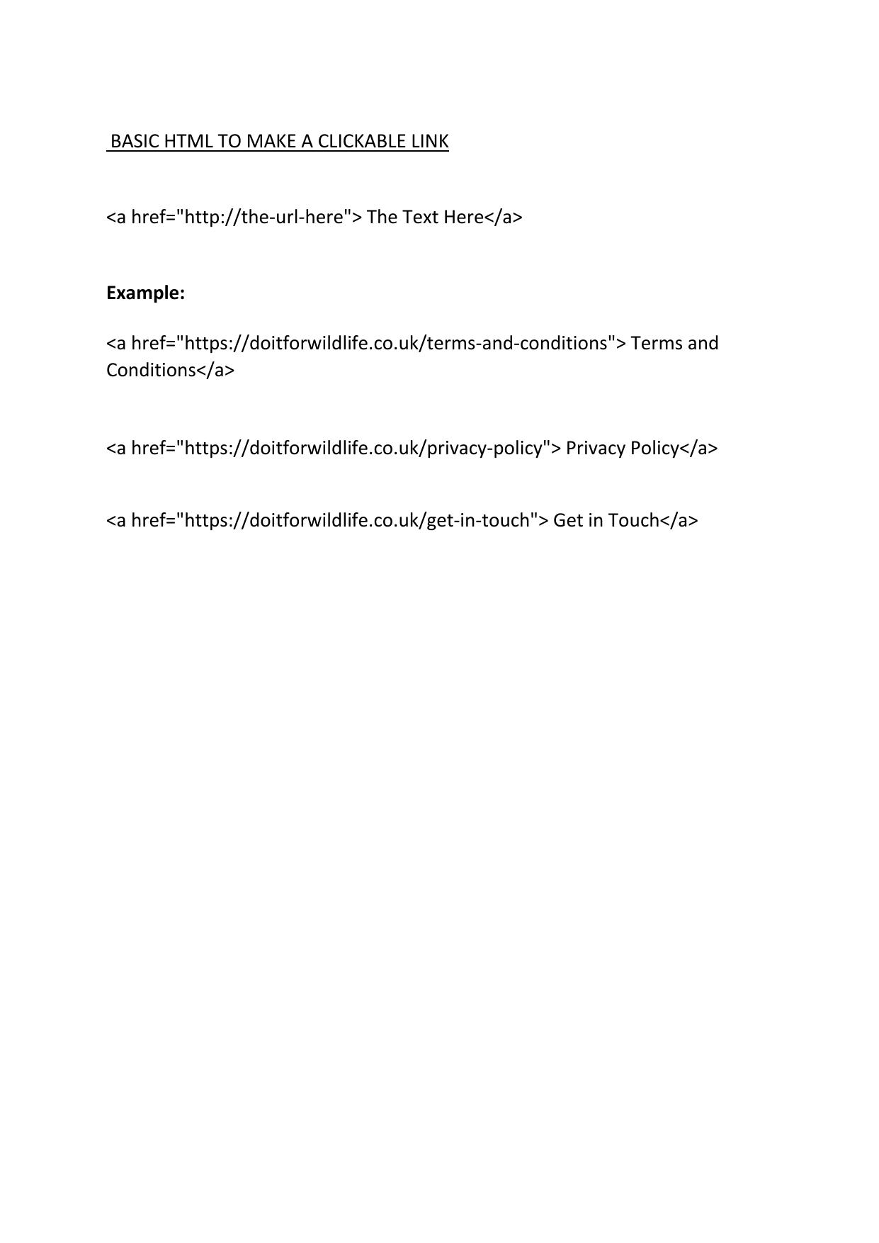 17.1 BASIC HTML TO MAKE A CLICKABLE LINK.pdf by Julie Wilson