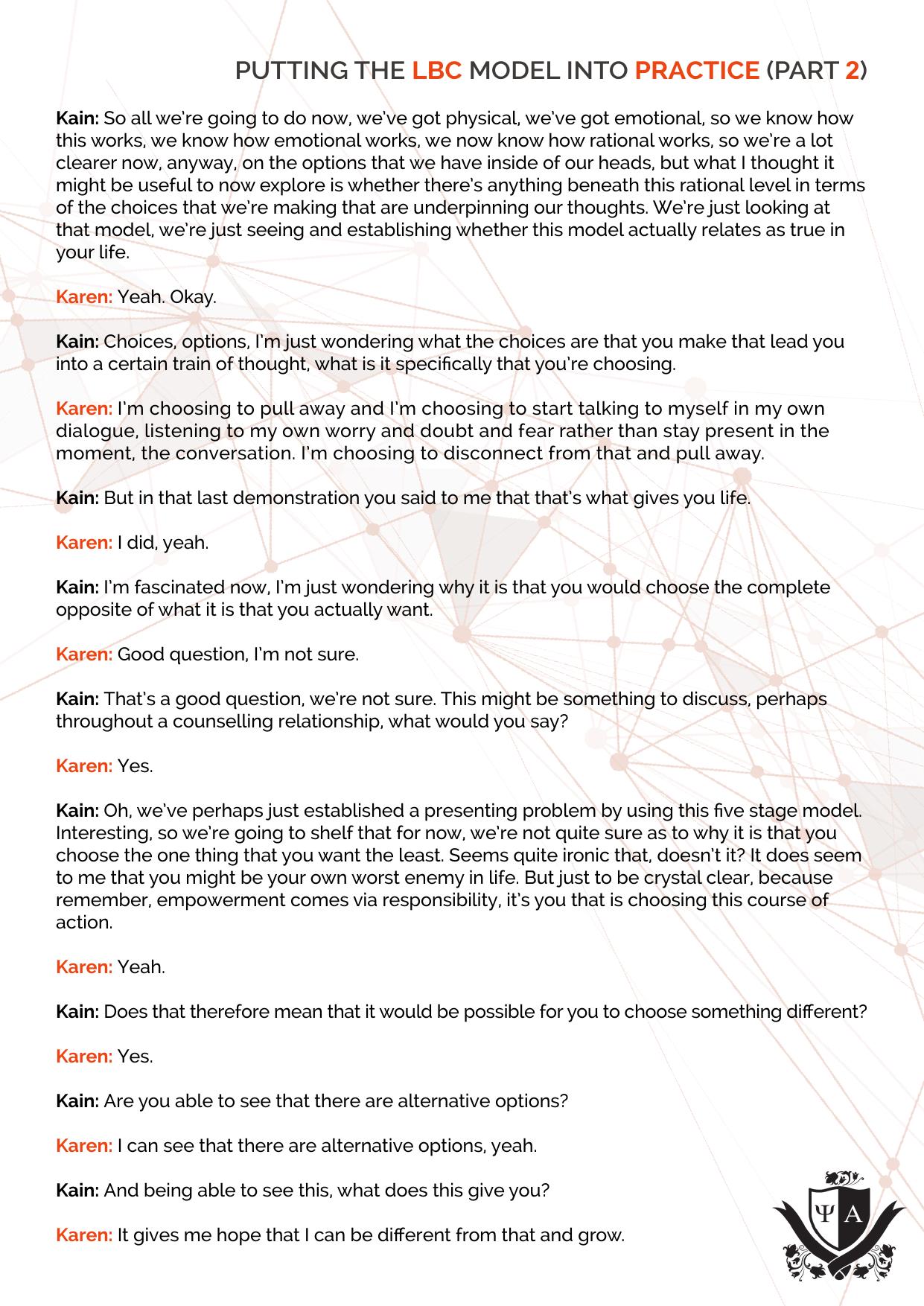 17.2 Putting the LBC Model Into Practice (Part 2) by unknow