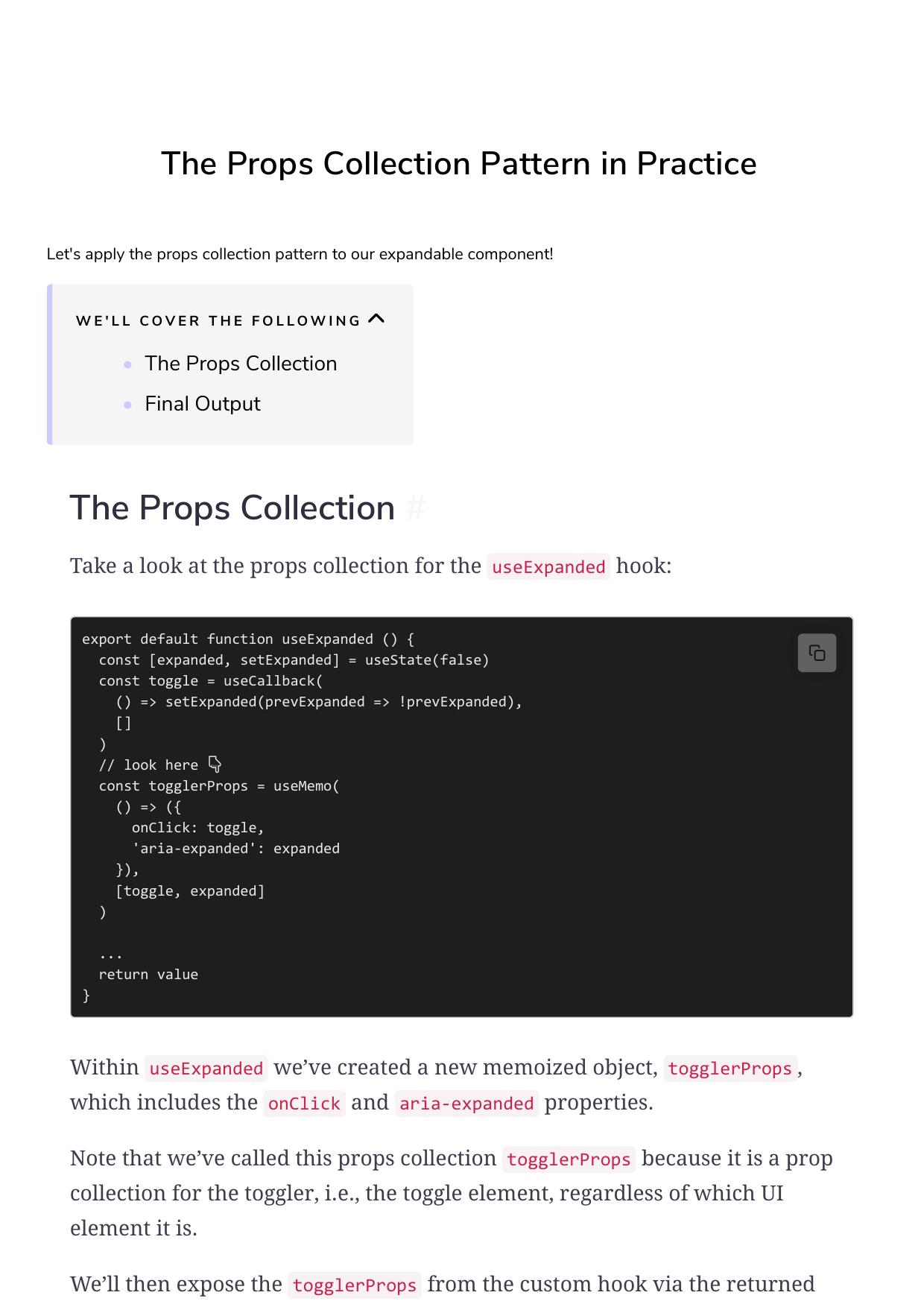 18 The Props Collection Pattern in Practice by Unknown