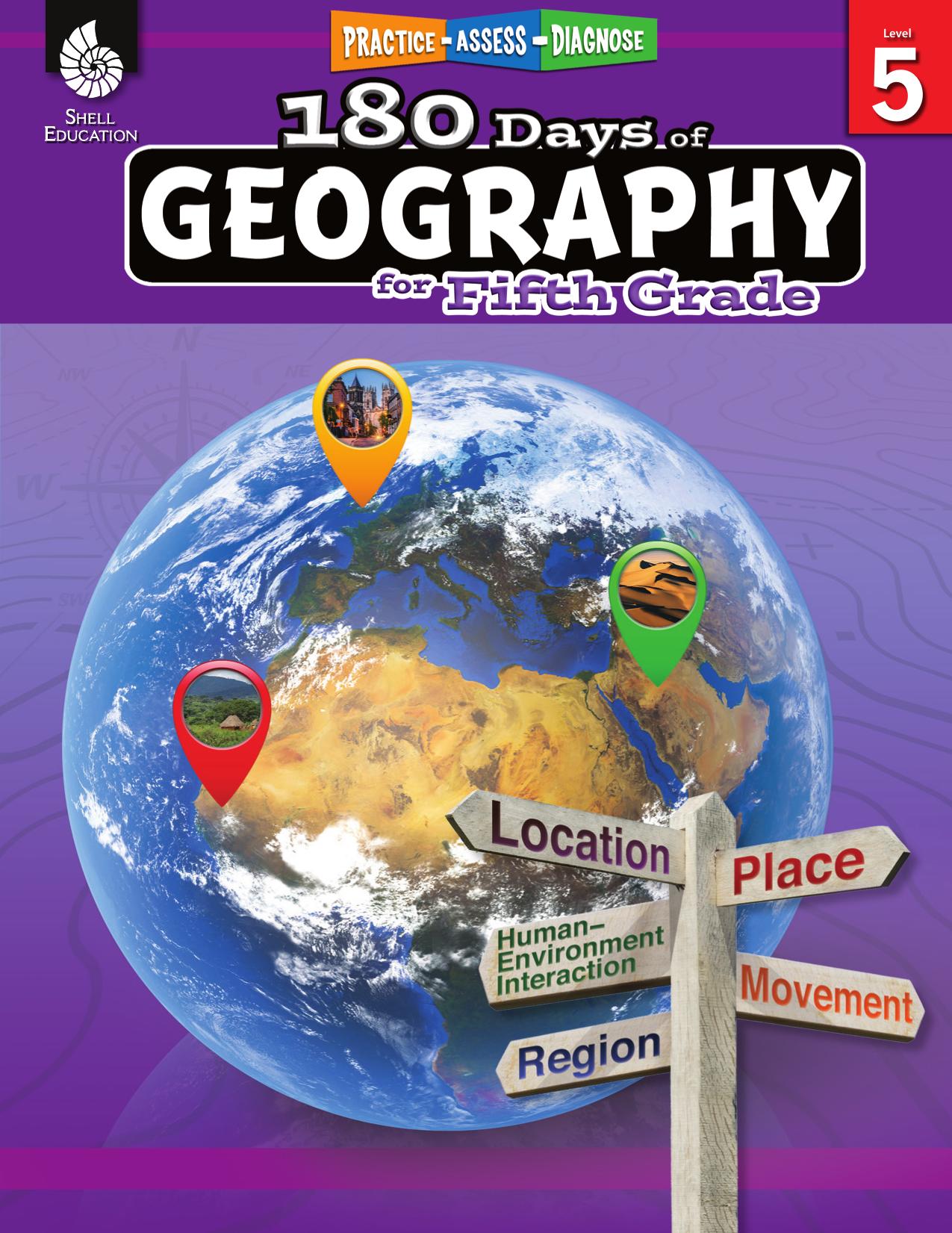 180 Days of Geography for Fifth Grade: Practice, Assess, Diagnose by Kristin Kemp