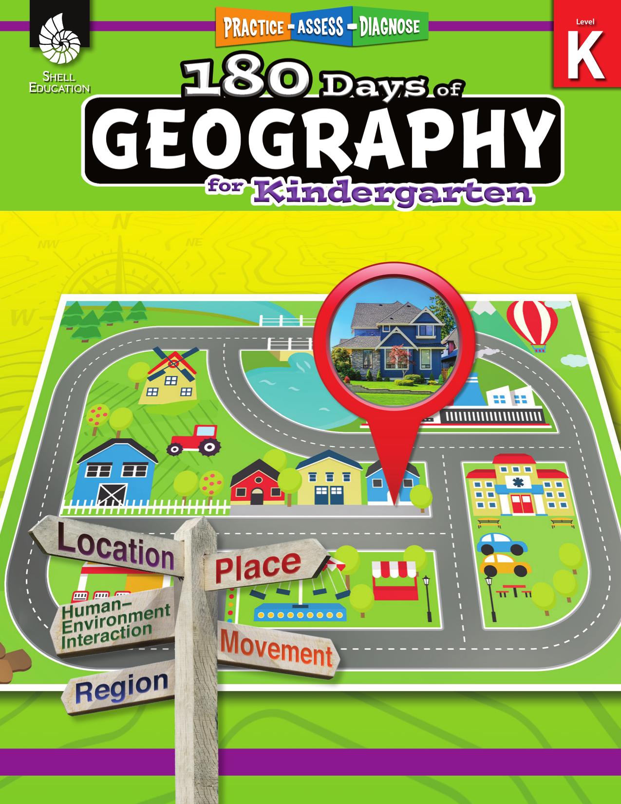 180 Days of Geography for Kindergarten: Practice, Assess, Diagnose by Jessica Hathaway