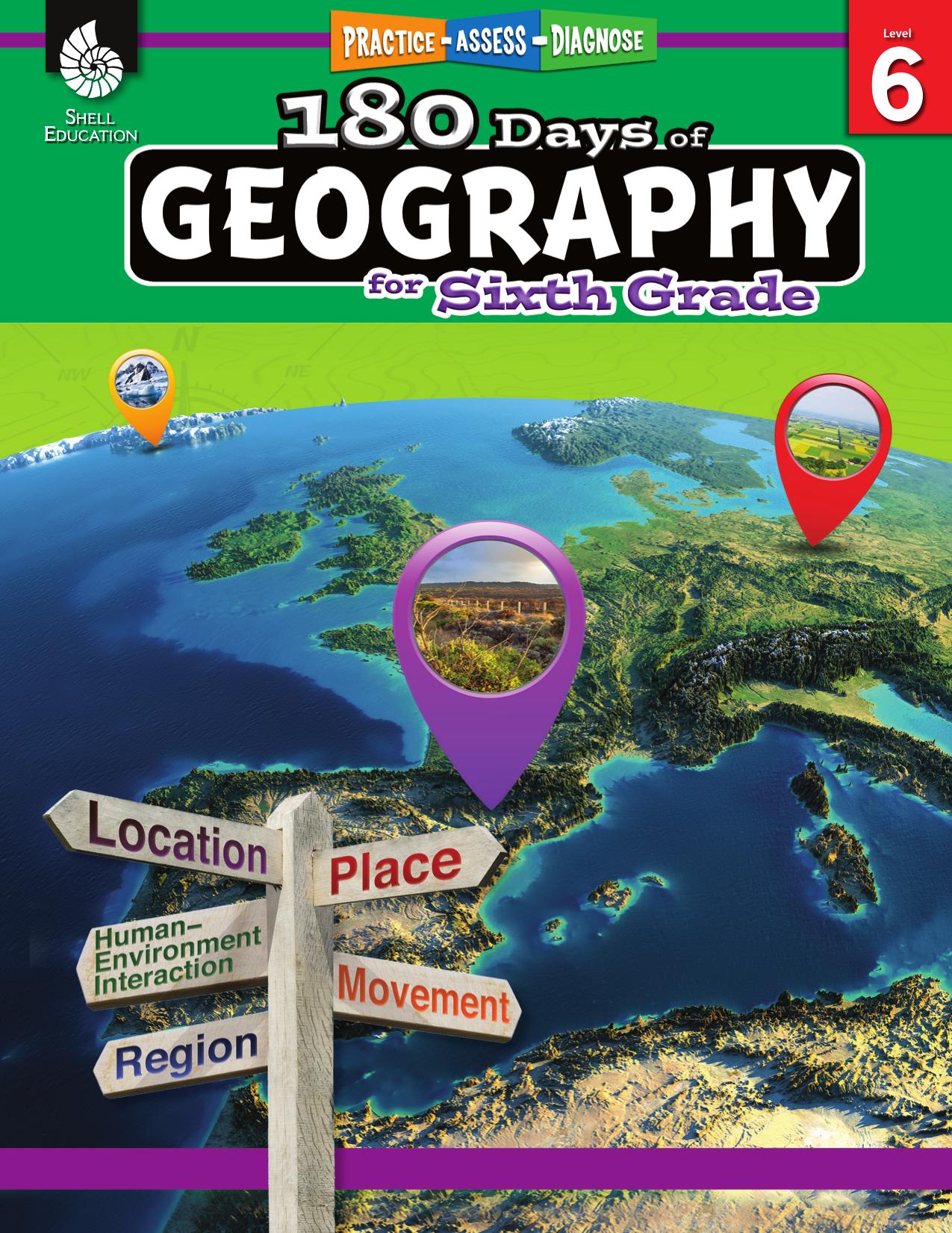 180 Days of Geography for Sixth Grade: Practice, Assess, Diagnose by Jennifer Edgerton