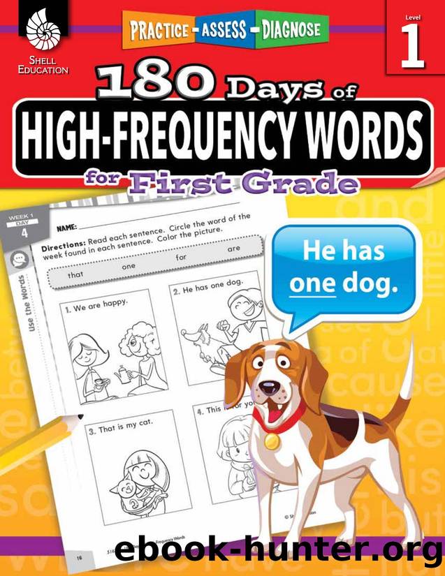 180 Days of High-Frequency Words for First Grade: Practice, Assess, Diagnose by Jodene Smith
