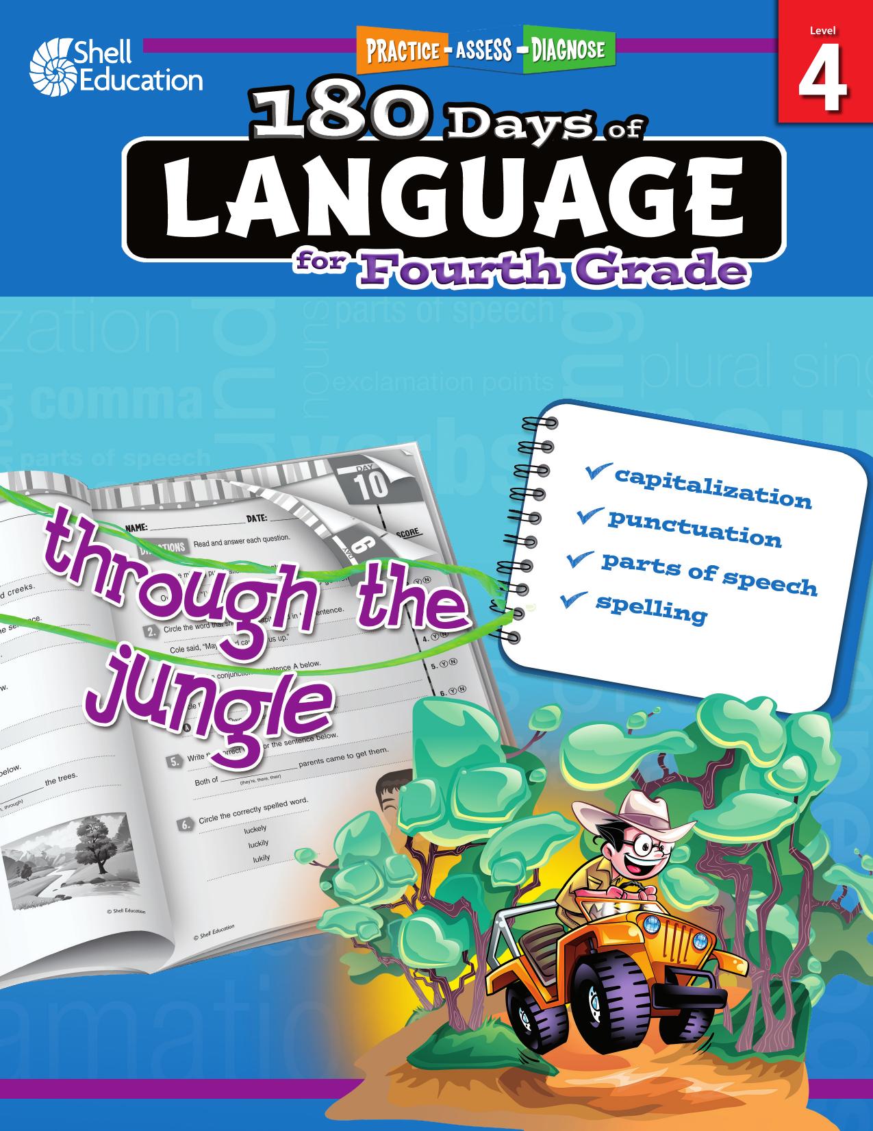 180 Days of Language for Fourth Grade: Practice, Assess, Diagnose by Suzanne I. Barchers