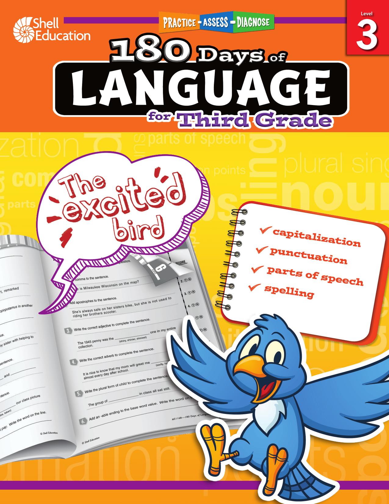 180 Days of Language for Third Grade: Practice, Assess, Diagnose by Christine Dugan