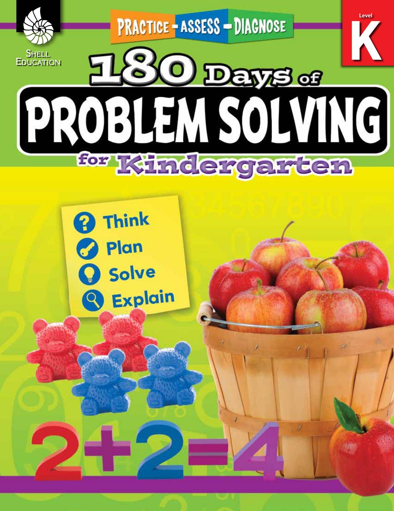 180 Days of Problem Solving for Kindergarten by Jessica Hathaway