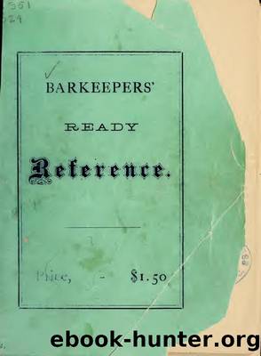 1871 Barkeeper's ready reference by Unknown