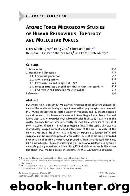 19 - Atomic Force Microscopy Studies of Human Rhinovirus: Topology and Molecular Forces by unknow