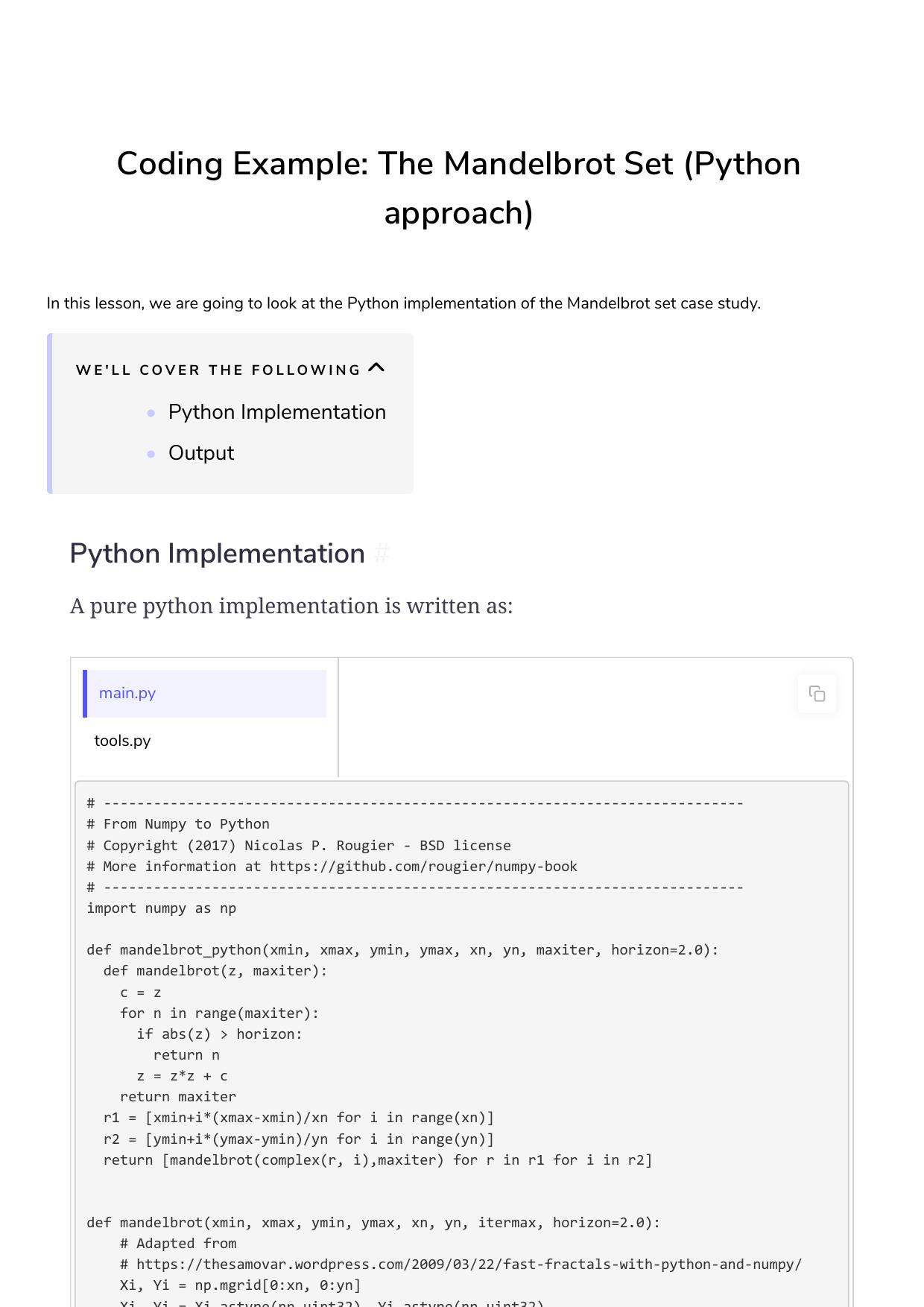 19 Coding Example The Mandelbrot Set Python approach by Unknown
