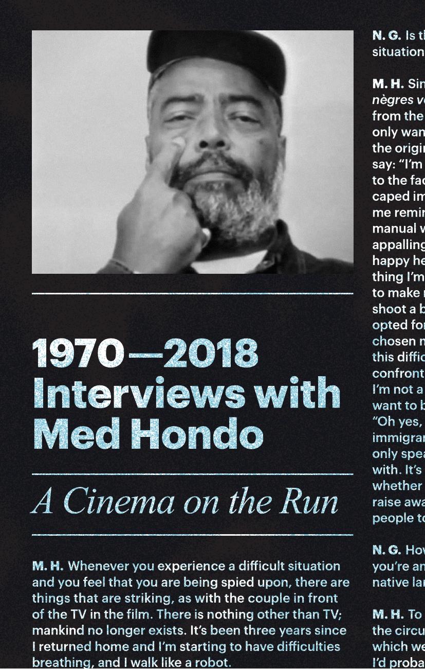 1970-2018: Interviews with Med Hondo by Brigitta Kuster Marie-Hélène Gutberlet (eds.)