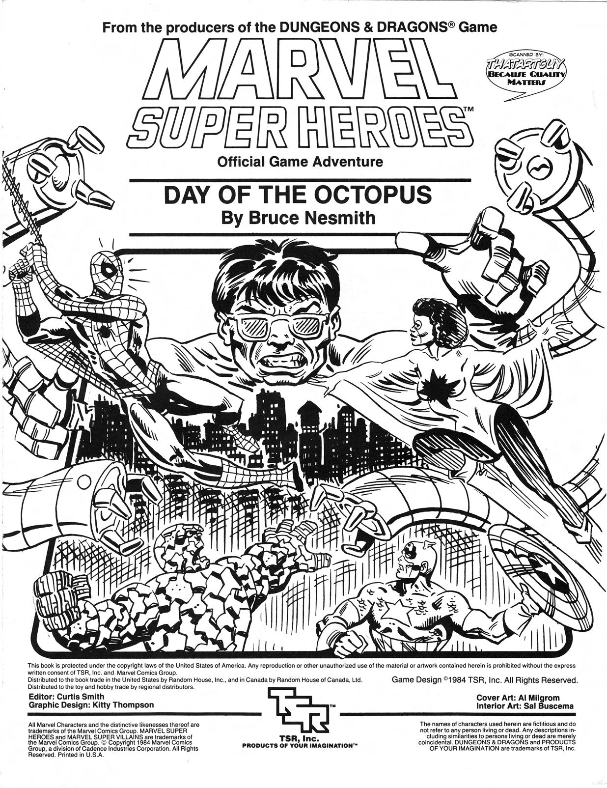 198400 Marvel Super Heroes Day Of The Octopus (TSR) by Unknown
