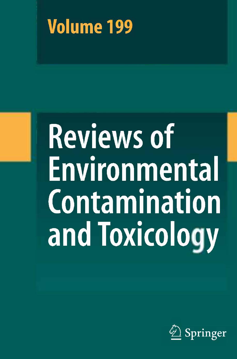 199. Reviews of Environmental Contamination and Toxicology (2009) by Unknown