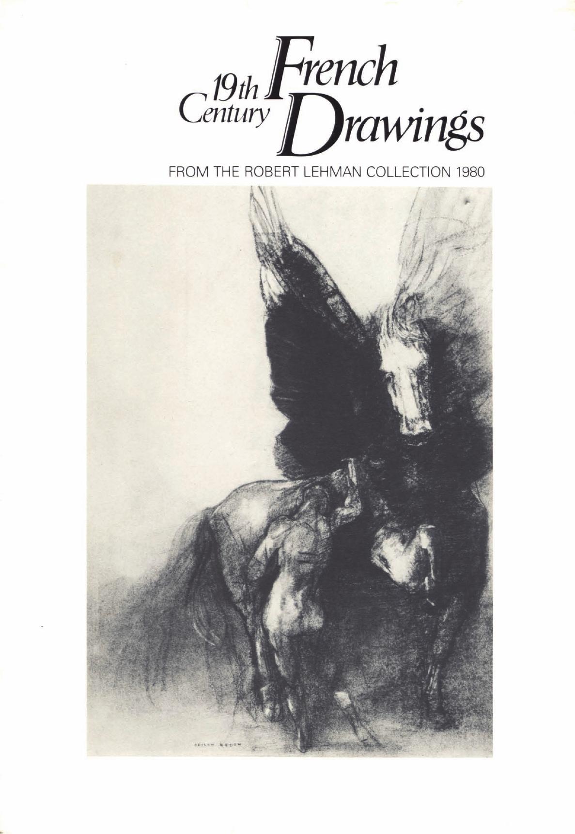 19th century French drawings from the Robert Lehman Collection 1980 by George Szabo
