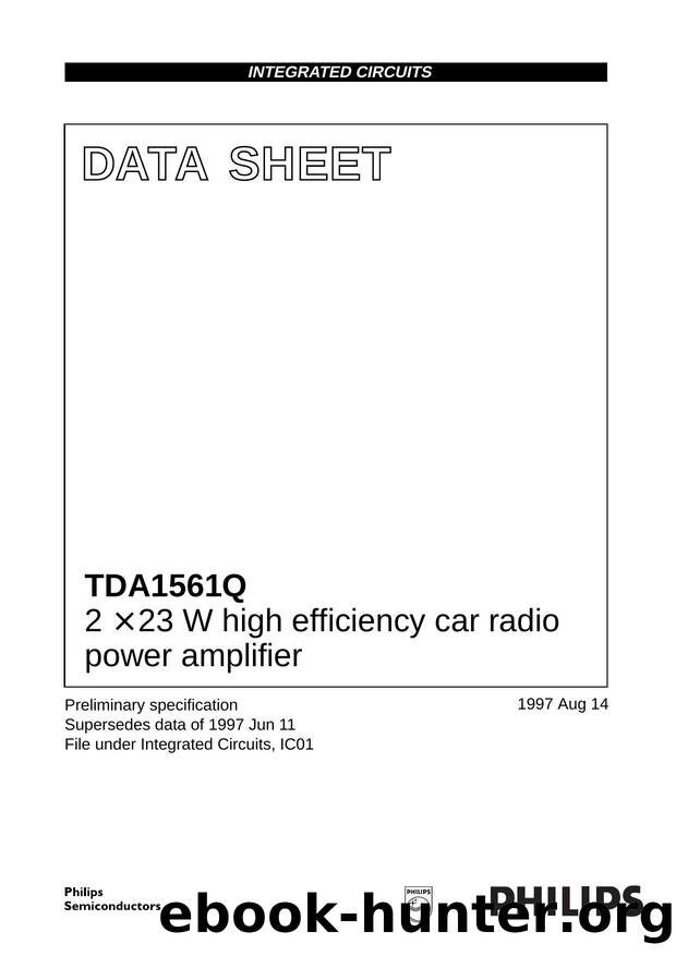 2 x 23 W high efficiency car radio power amplifier by Philips Semiconductors