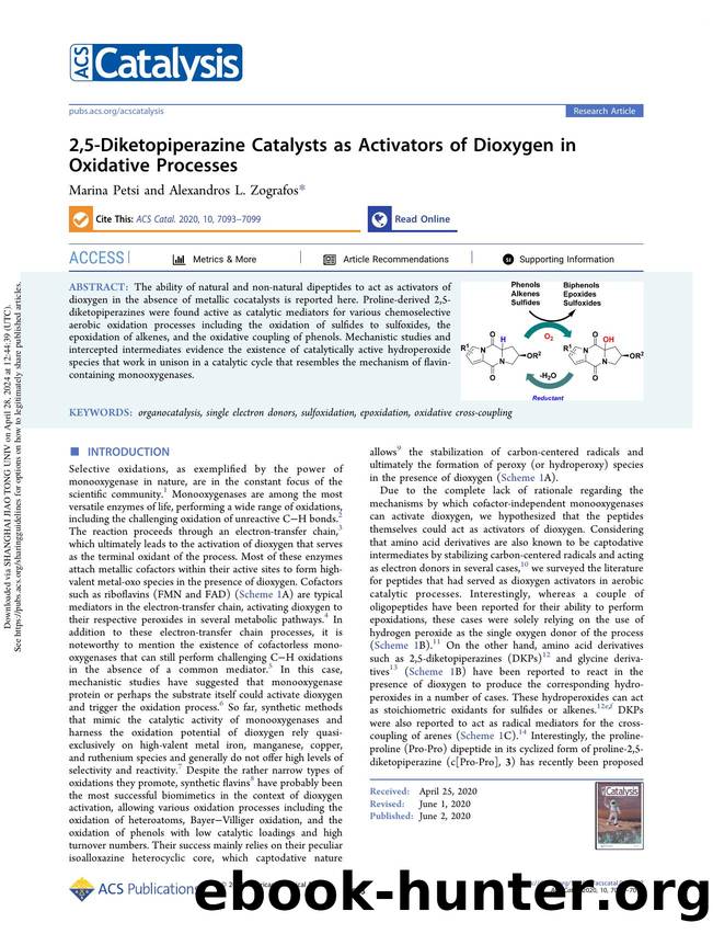 2,5-Diketopiperazine Catalysts as Activators of Dioxygen in Oxidative Processes by Marina Petsi & Alexandros L. Zografos