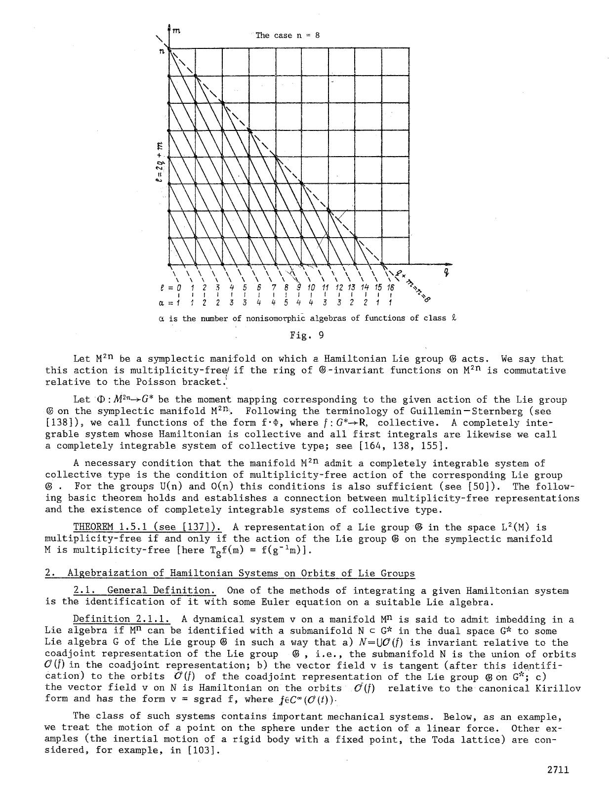 2. Algebraization of Hamiltonian systems on orbits of Lie groups by Unknown
