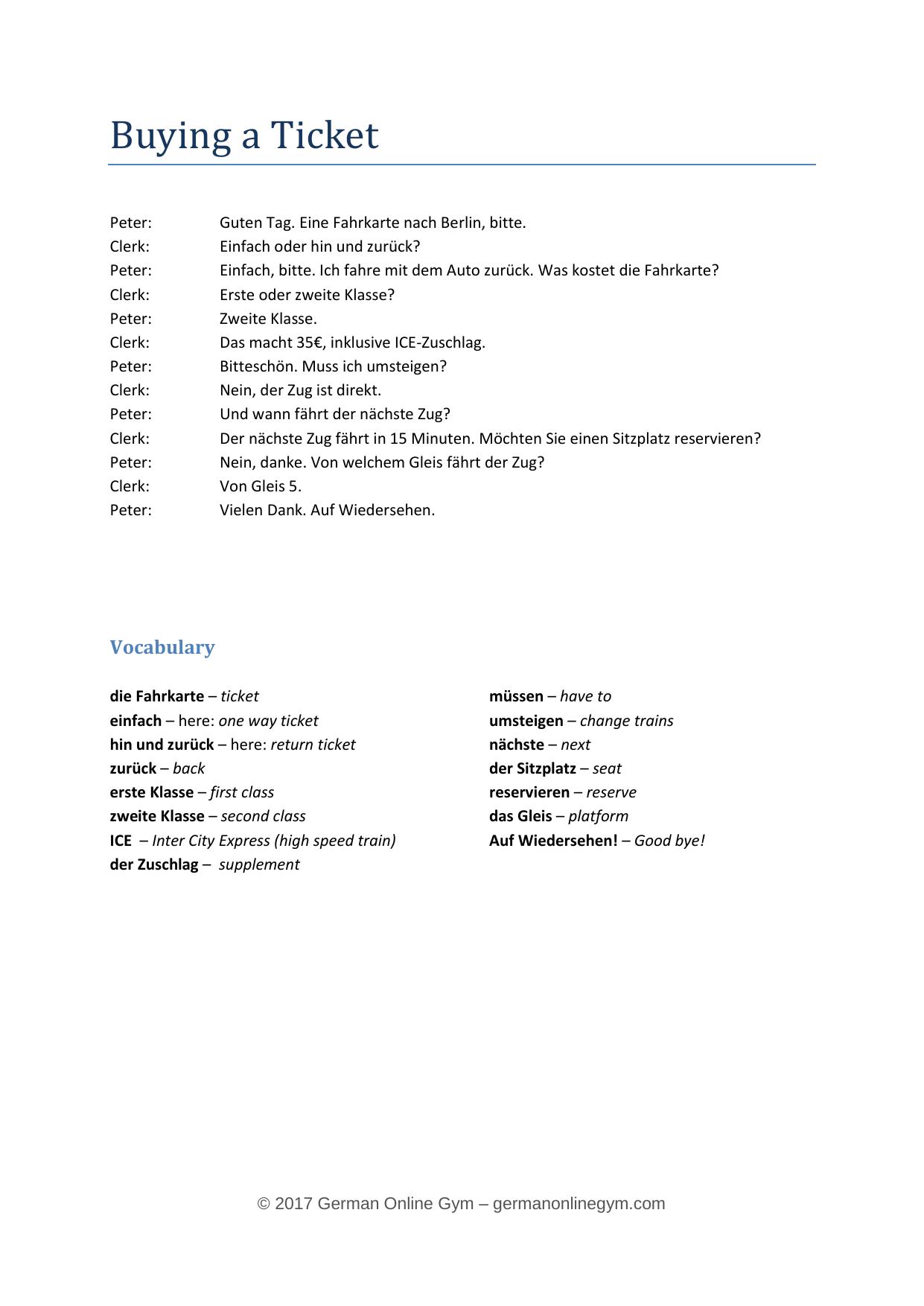 2.1 Buying a Ticket Vocabulary.pdf by Ingo