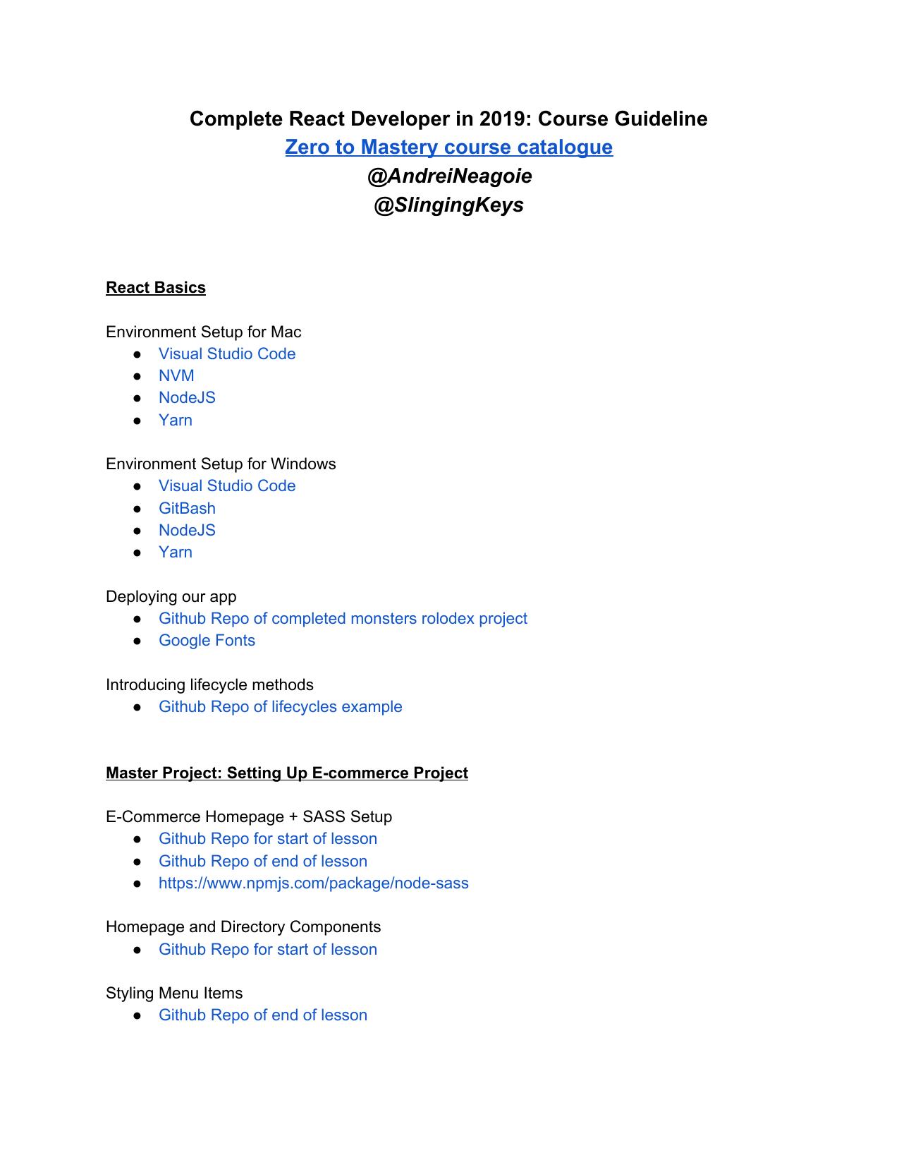 2.1 Complete React Course in 2019 Course Guideline.pdf by unknow