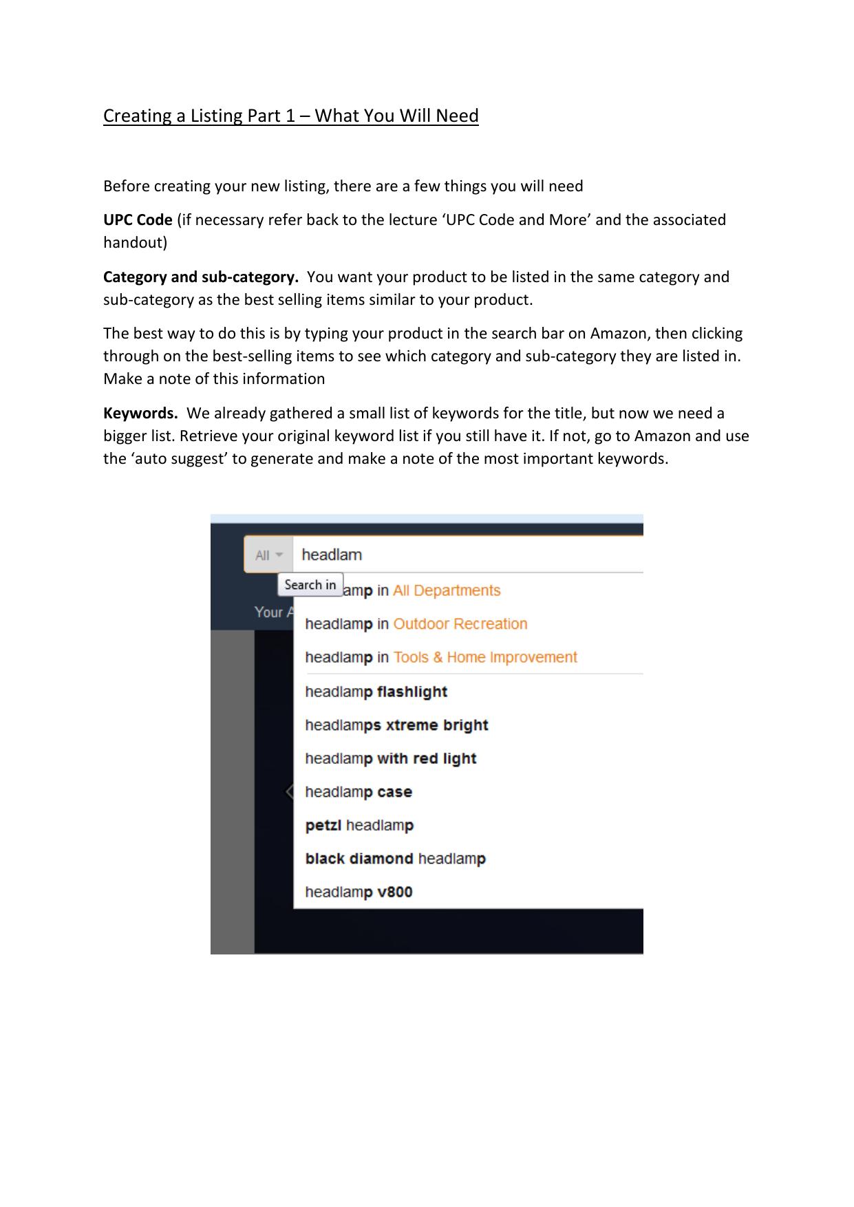 2.1 Creating a Listing Part 1 What You Will Need.pdf by Julie Wilson