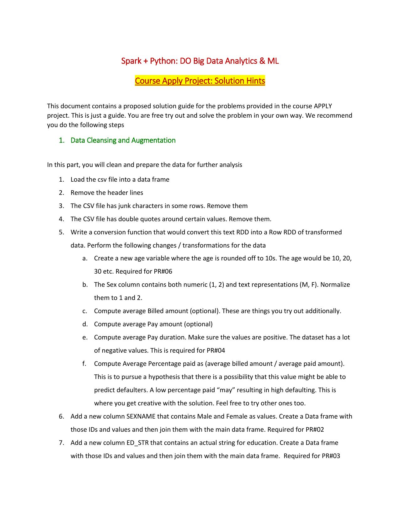 2.1 Spark Python Course APPLY Project Solution Guide Hints.pdf by Kumaran Ponnambalam