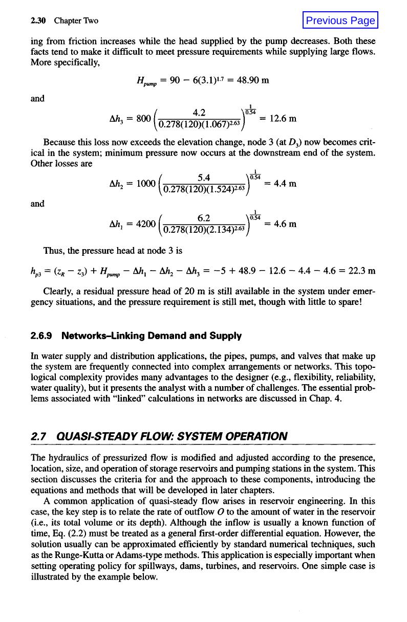 2.2 Hydraulics of Pressurized Flow by Unknown
