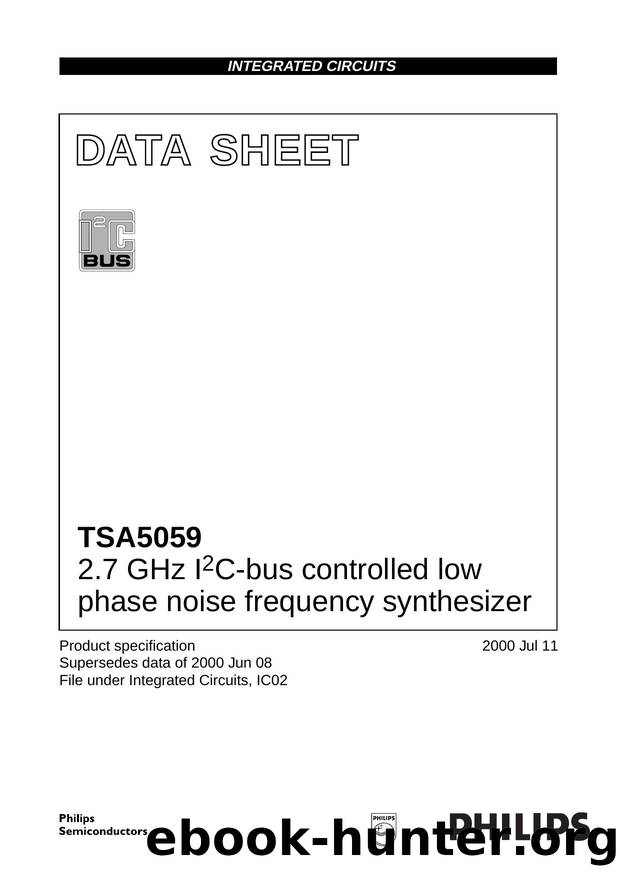 2.7 GHz I2C-bus controlled low phase noise frequency synthesizer by Philips Semiconductors