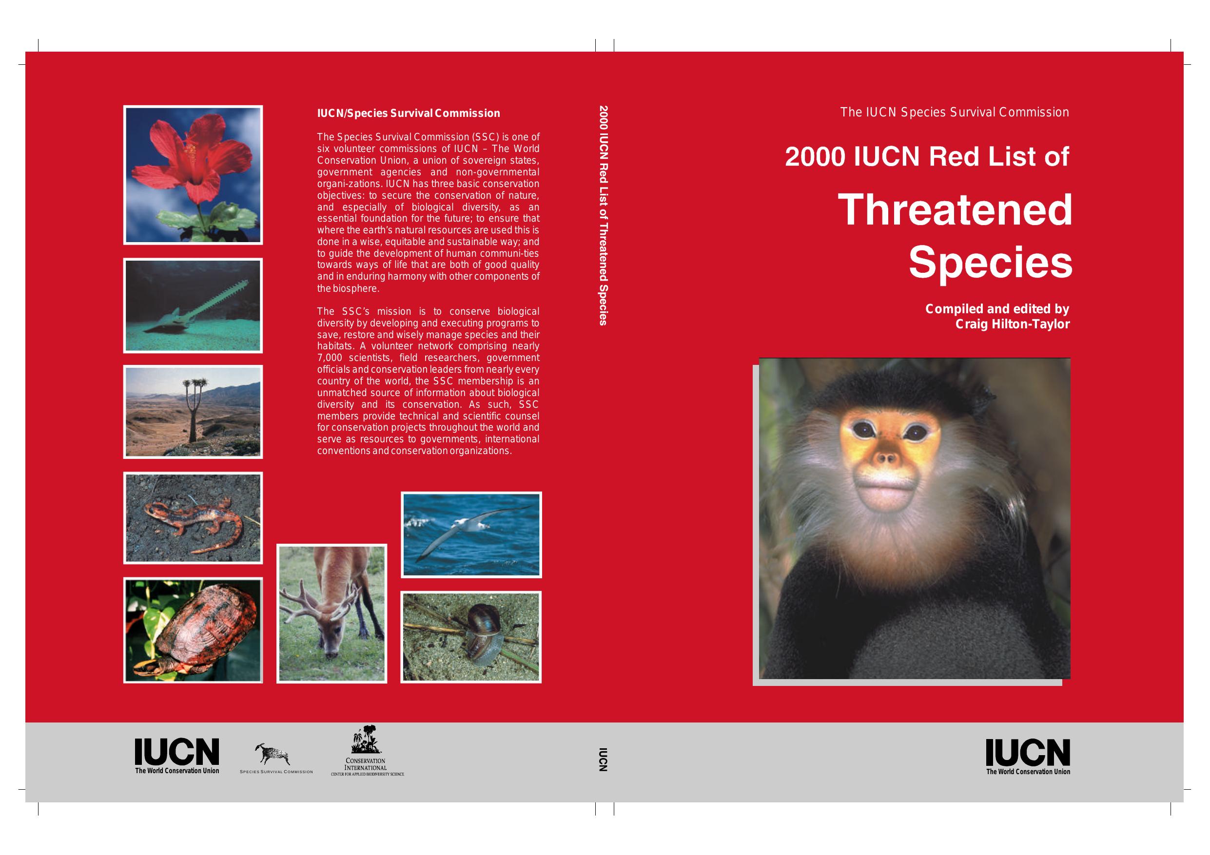 2000 IUCN red list of threatened species by Craig Hilton-Taylor
