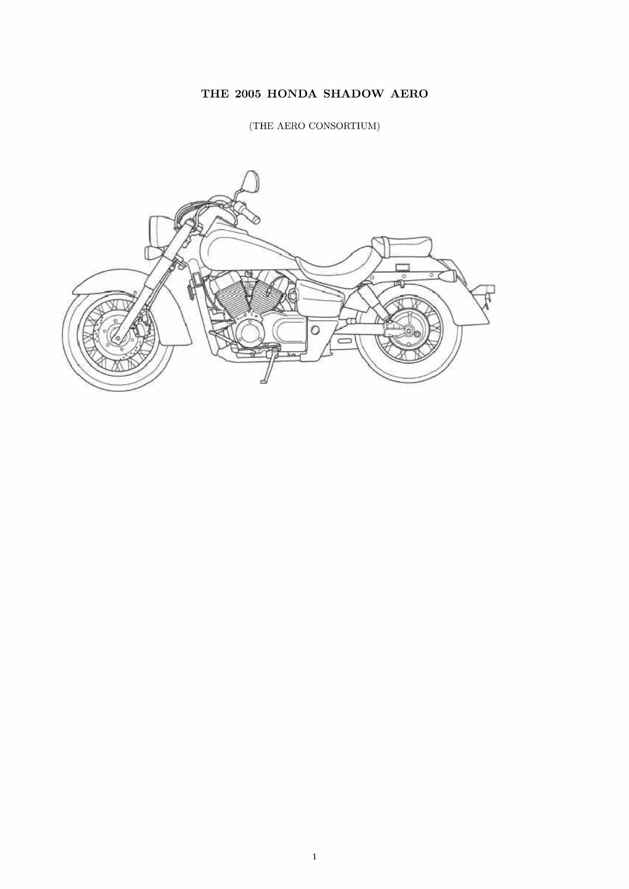 2005 Honda Shadow VT750C Service Manual by Honda