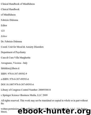 2009 - Clinical Handbook of Mindfulness by Fabrizio Didonna- Springer