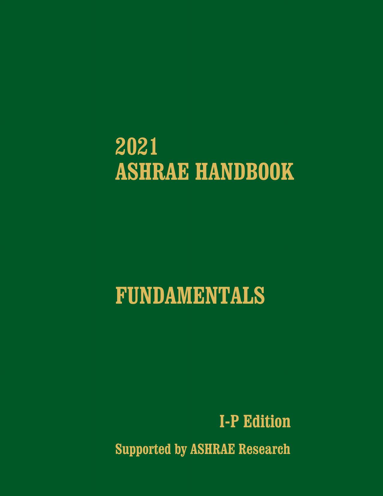 2021 ASHRAE Handbook: Fundamentals by ASHRAE
