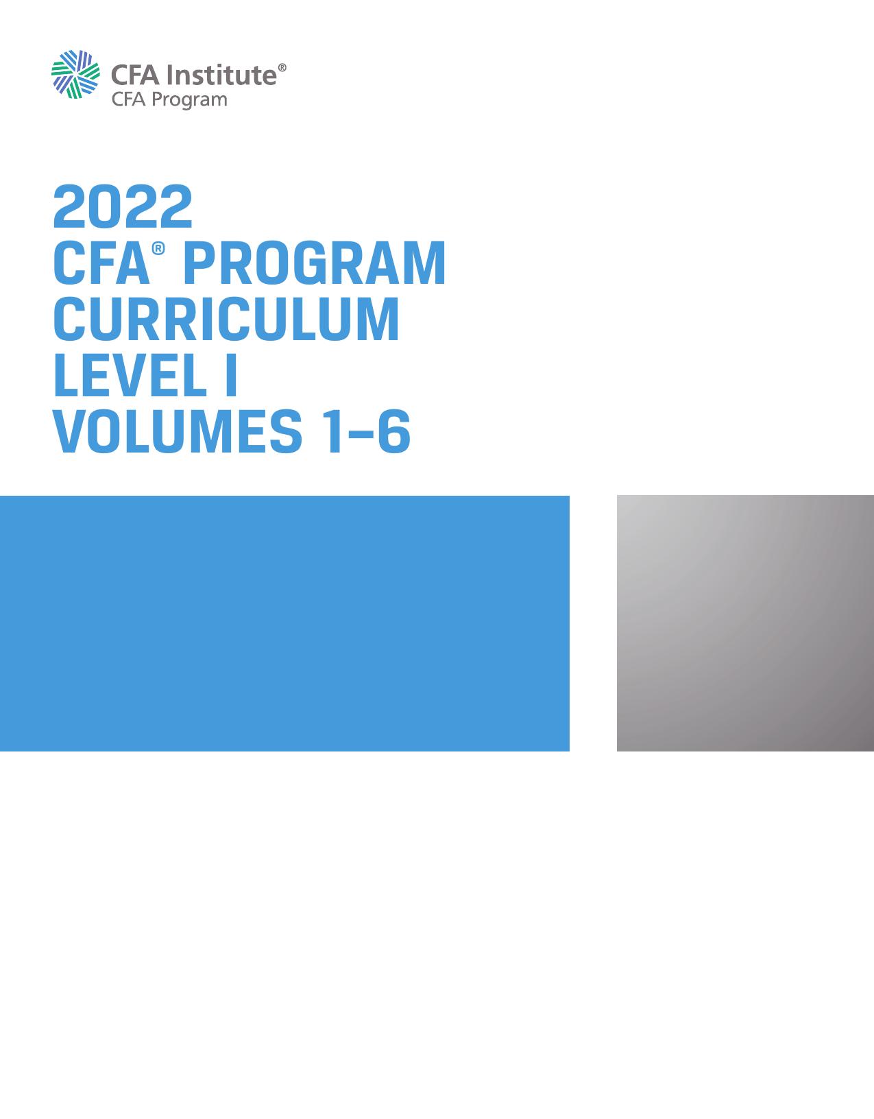 2022 CFA Program Curriculum Level I Box Set by CFA Institute