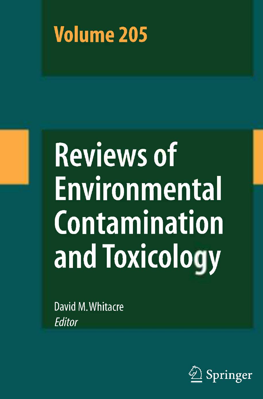 205. Reviews of Environmental Contamination and Toxicology (2010) by Unknown