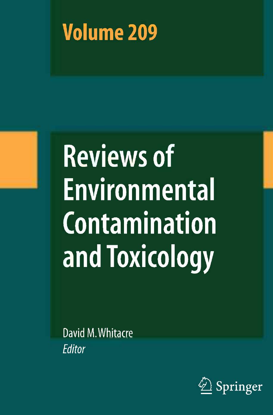 209. Reviews of Environmental Contamination and Toxicology (2010) by Unknown