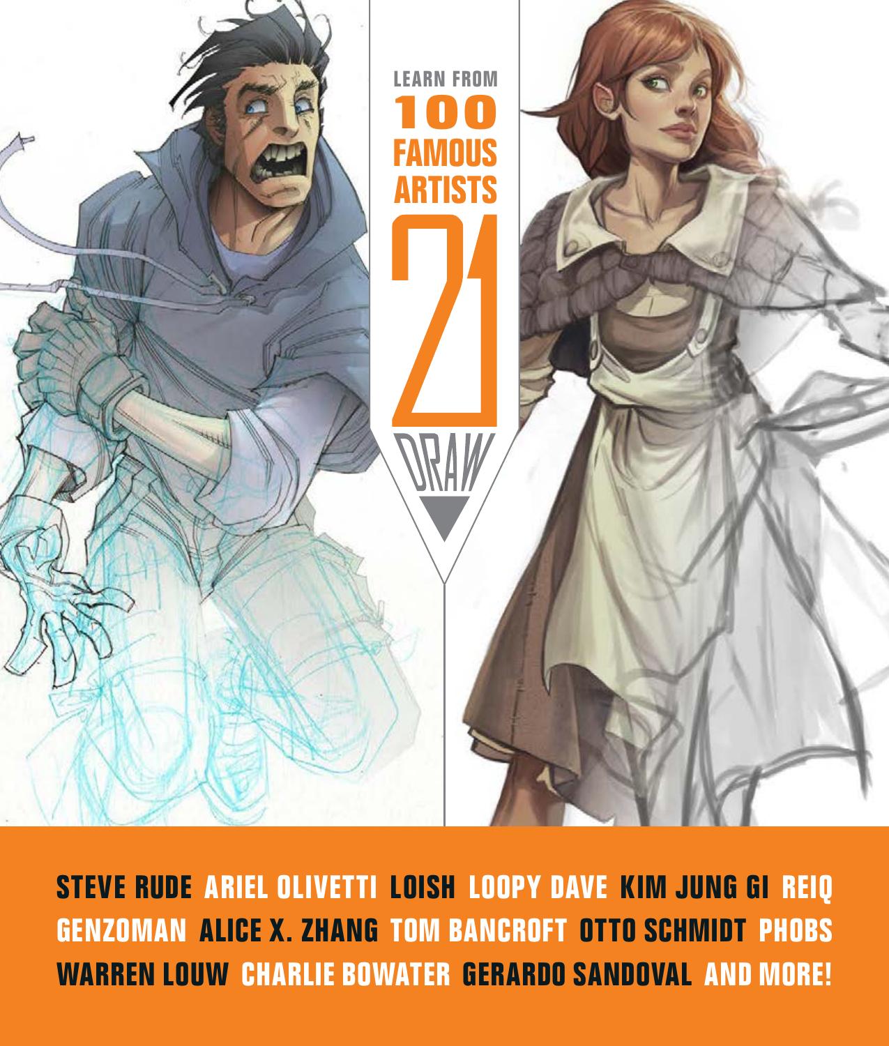 21 Draw: Learn from 100 Famous Artists by Unknow