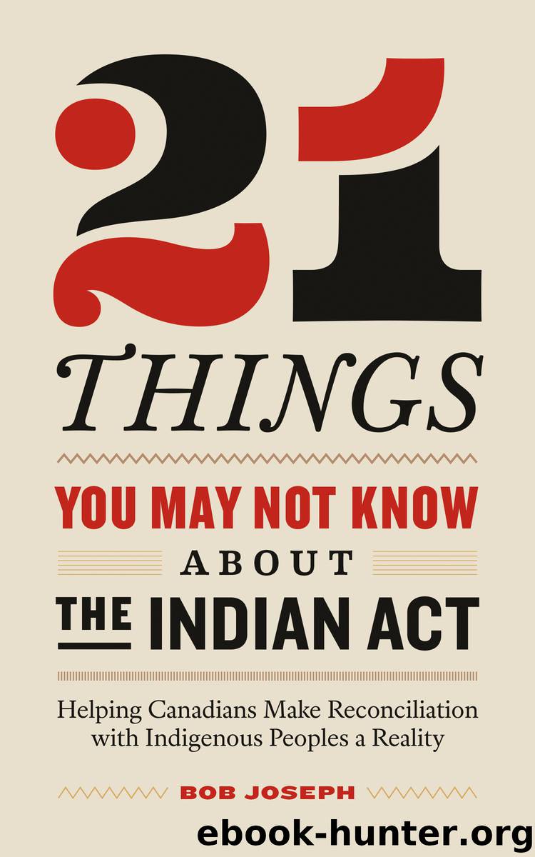 21 Things You May Not Know About the Indian Act by Bob Joseph