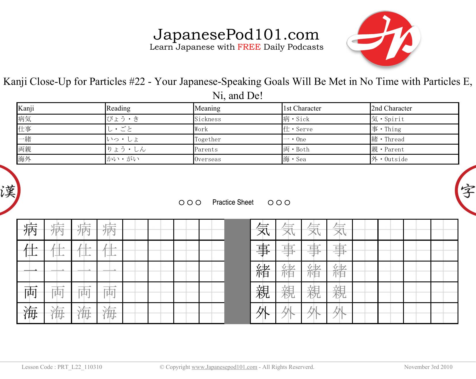 22. Your Japanese-Speaking Goals Will Be Met in No Time with Particles E, Ni, and De! by Kanji Close-Up