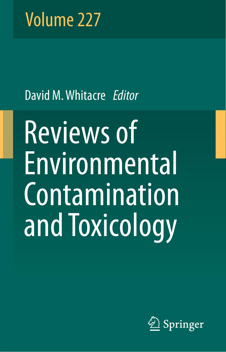 227. Reviews of Environmental Contamination and Toxicology (2014) by Unknown
