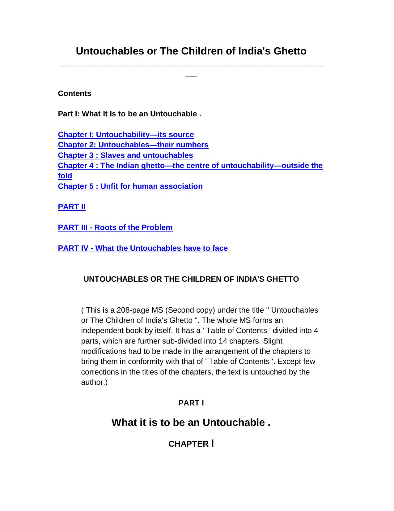 22A.Untouchables or the children of India's Ghetto PART I by dixitns