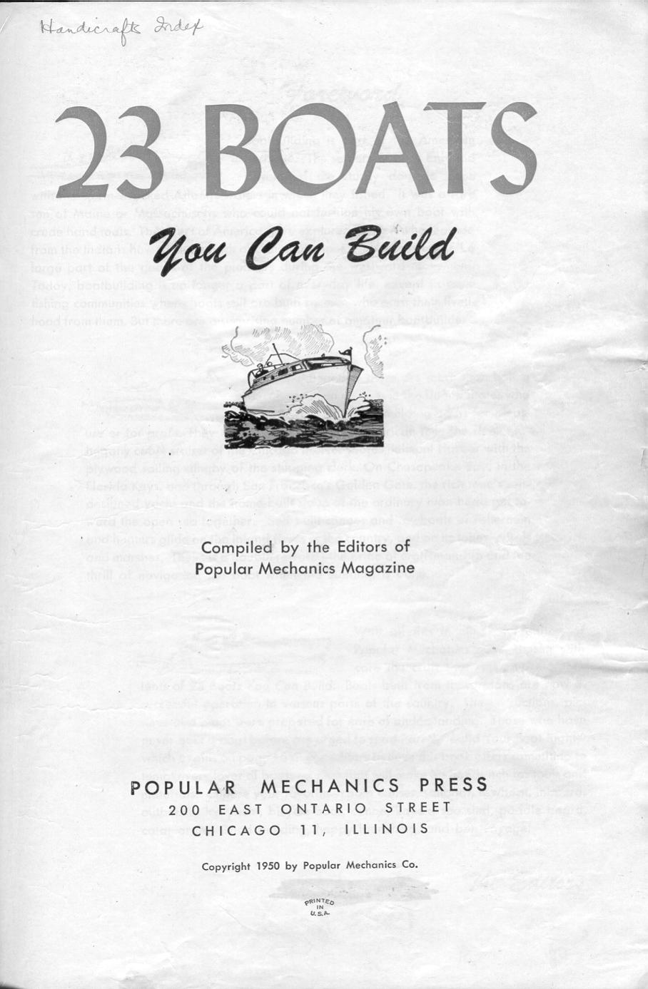 23 Boats You Can Build - Popular Mechanics by 1950