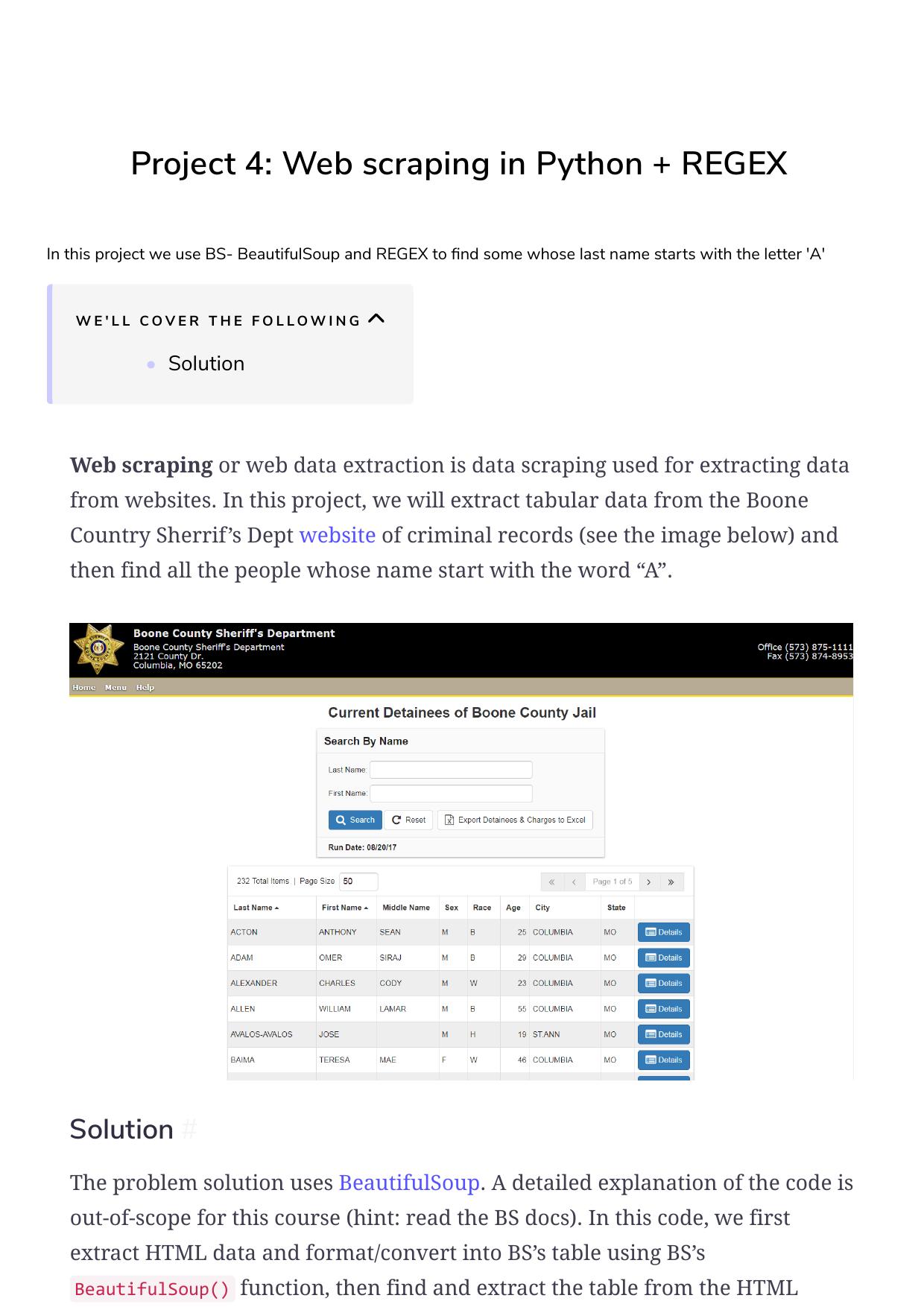 23 Project 4 Web scraping in Python REGEX by Unknown