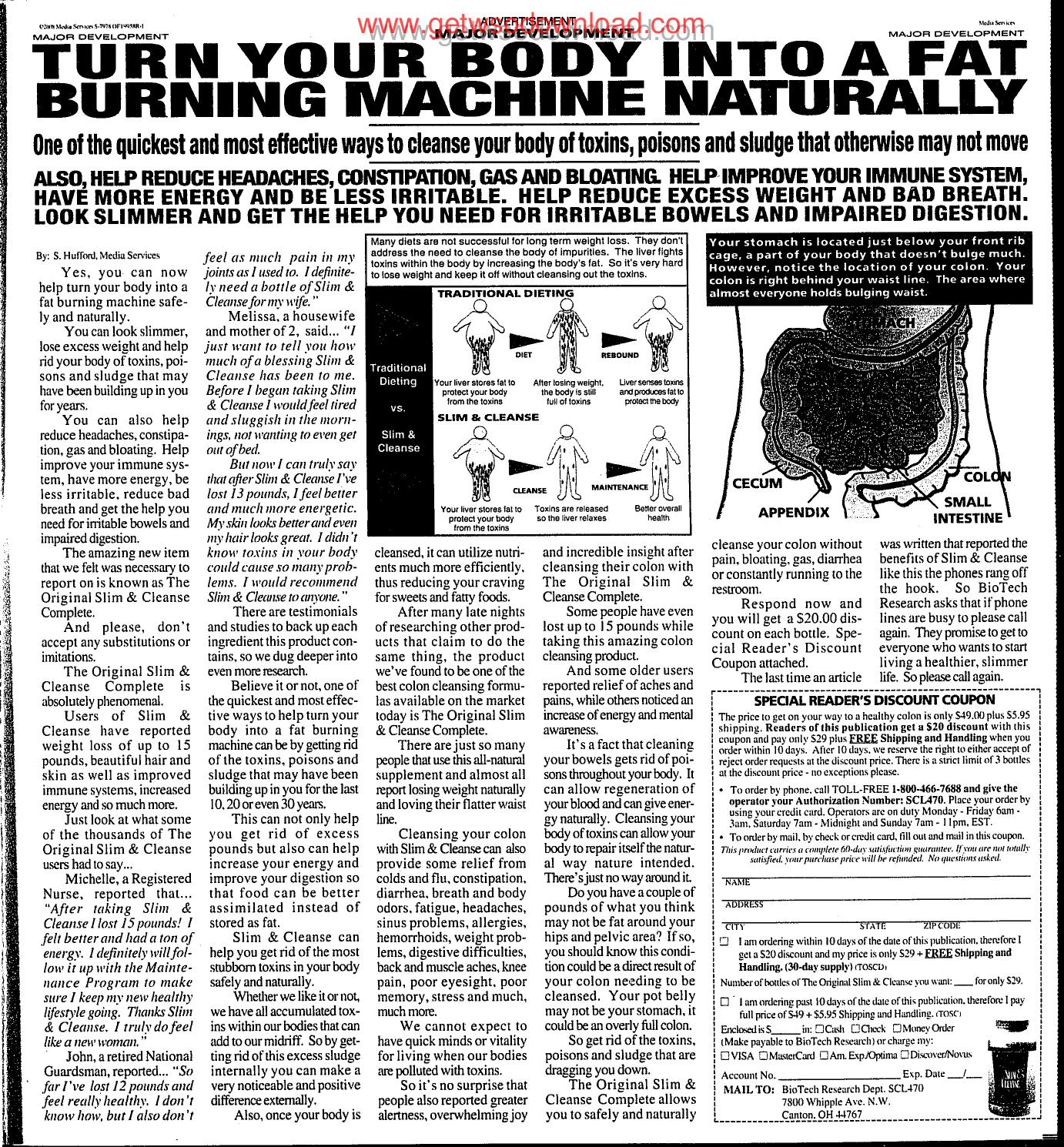 23 TURN YOUR BODY INTO A FAT BURNING MACHINE NATURALLY by Copyright 2010 Heritage Microfilm Inc. & Newspaperarchive.com