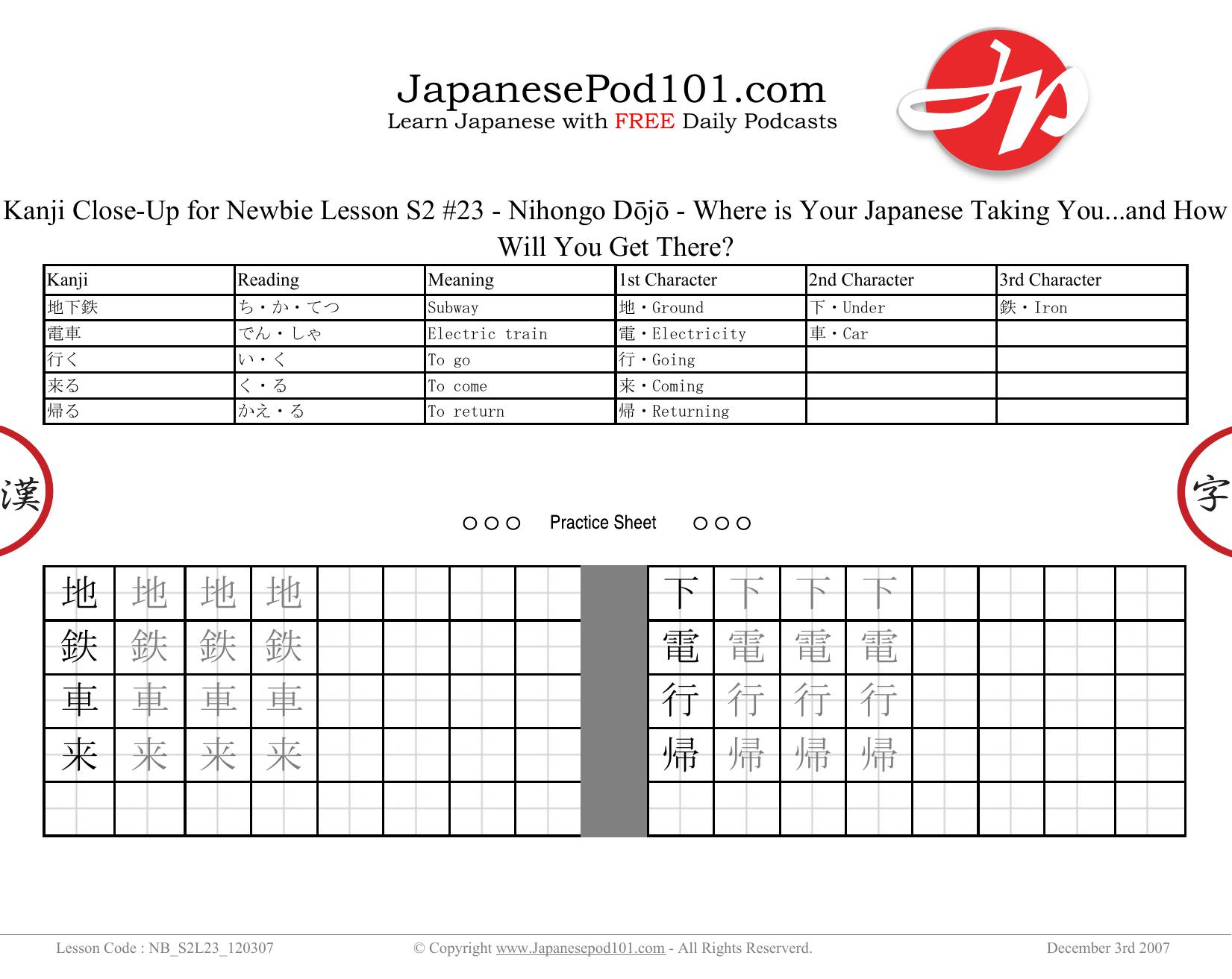 23. Nihongo Dōjō - Where is Your Japanese Taking You…and How Will You Get There by Kanji Close-Up