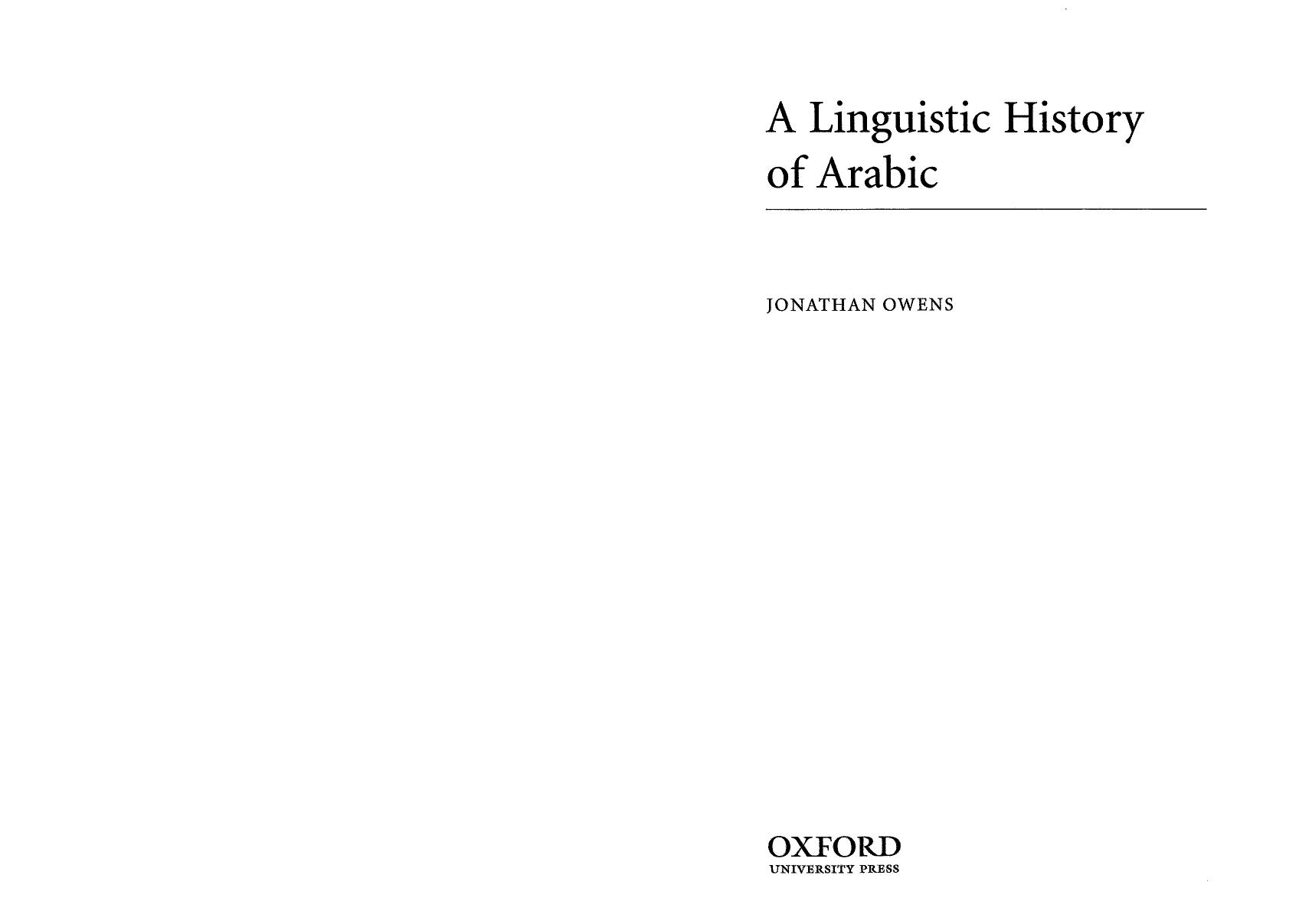 23.A Linguistic History of Arabic by Unknown