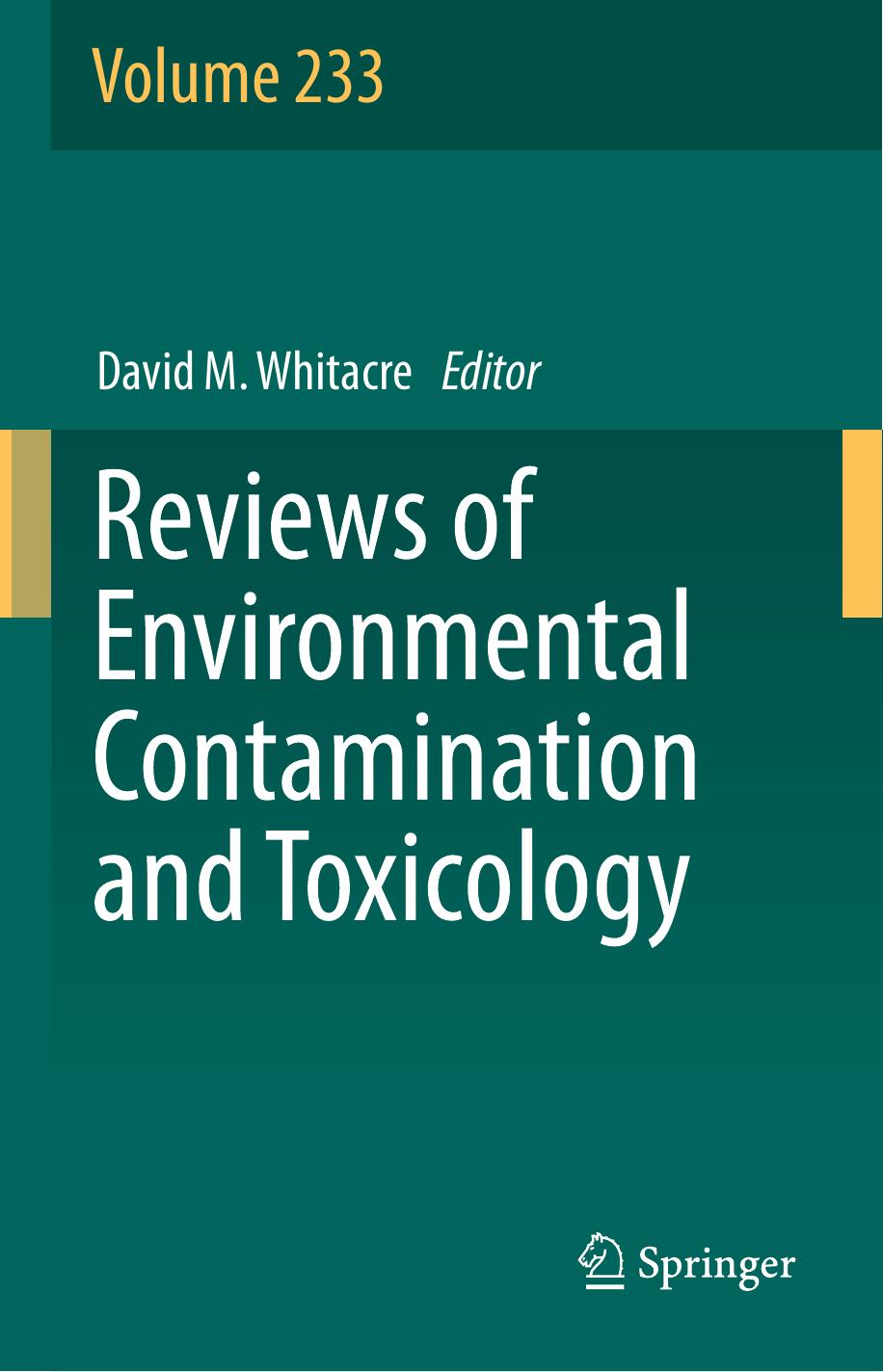 233. Reviews of Environmental Contamination and Toxicology (2015) by Unknown
