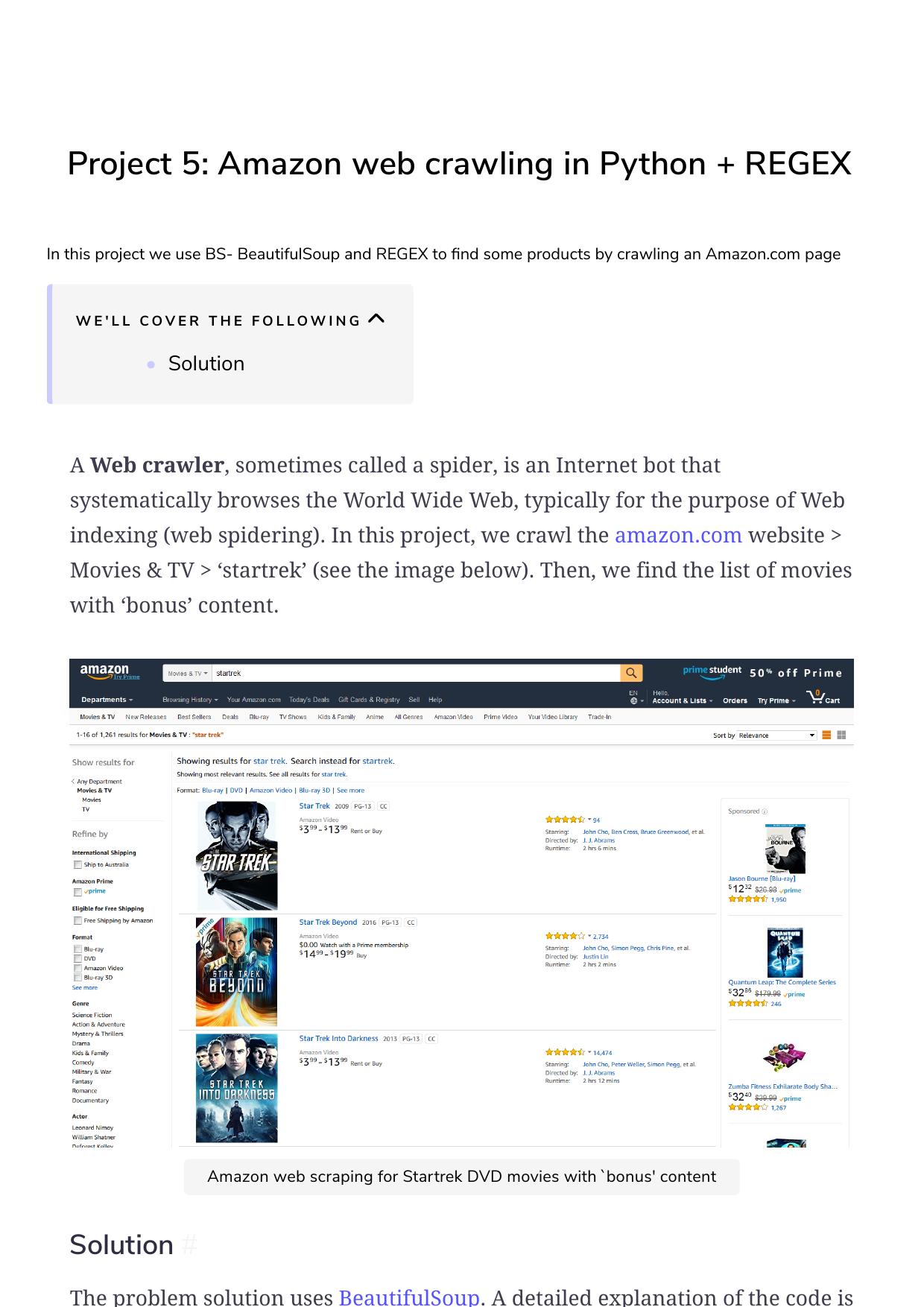 24 Project 5 Amazon web crawling in Python REGEX by Unknown