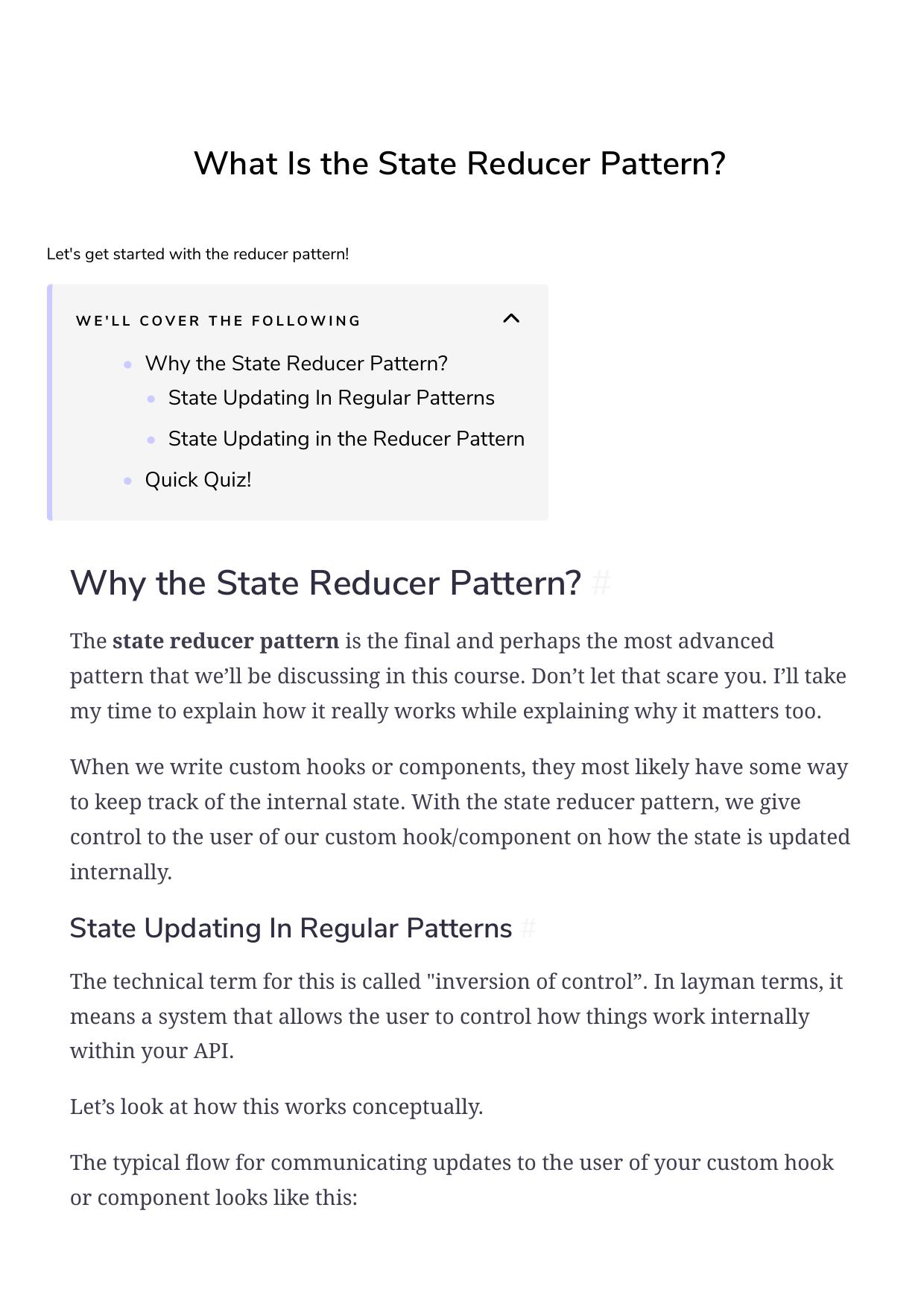 25 What Is the State Reducer Pattern by Unknown