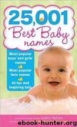 25,001 Best Baby Names, 2E by Lesley Bolton