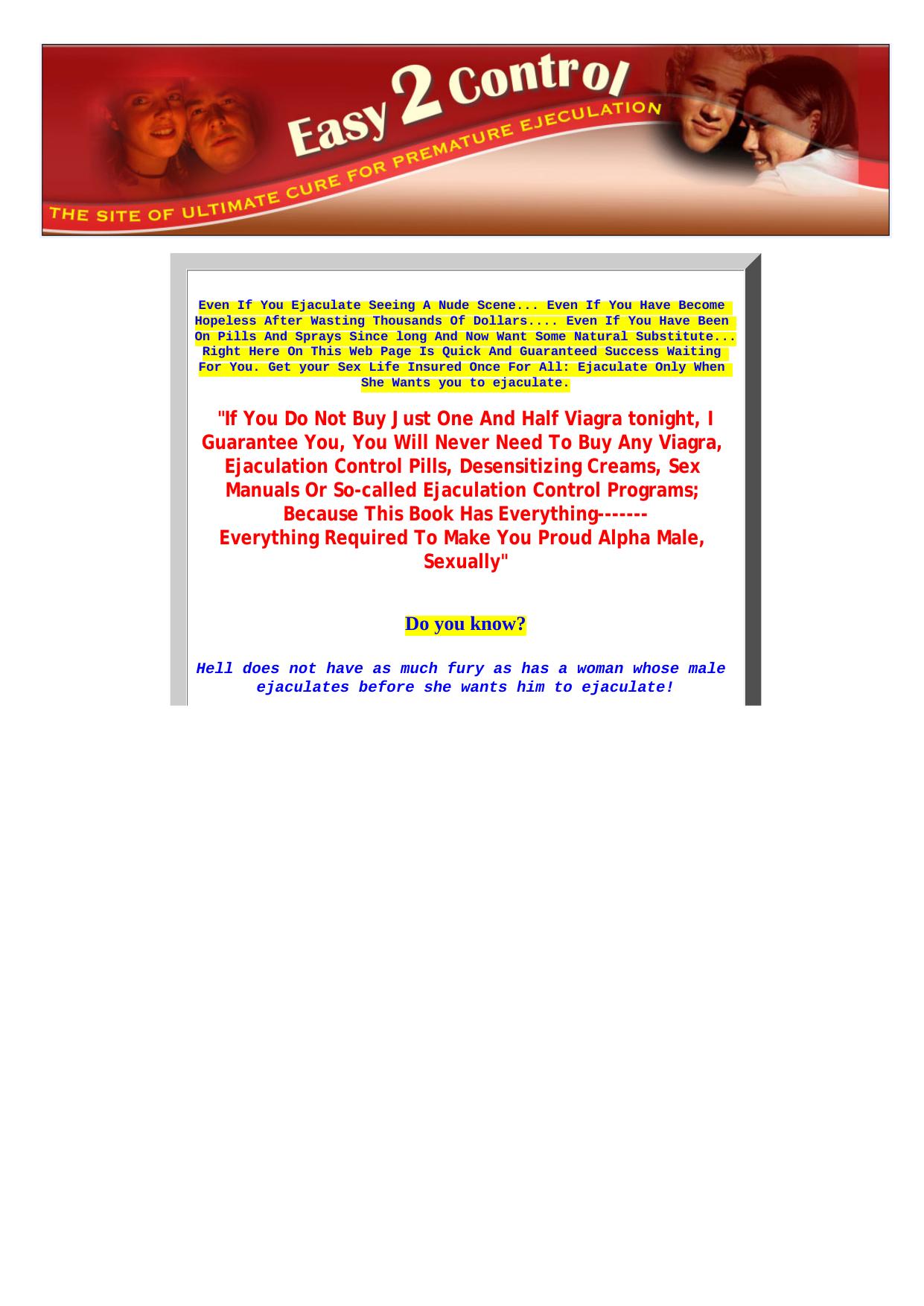 25-methods To Cure Premature - $ 100 For 100 Clicks. by Best of Kuszter's Collection