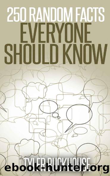 250 Random Facts Everyone Should Know: A collection of random facts useful for the odd pub quiz night get-together or as conversation starters. by Tyler Buckhouse