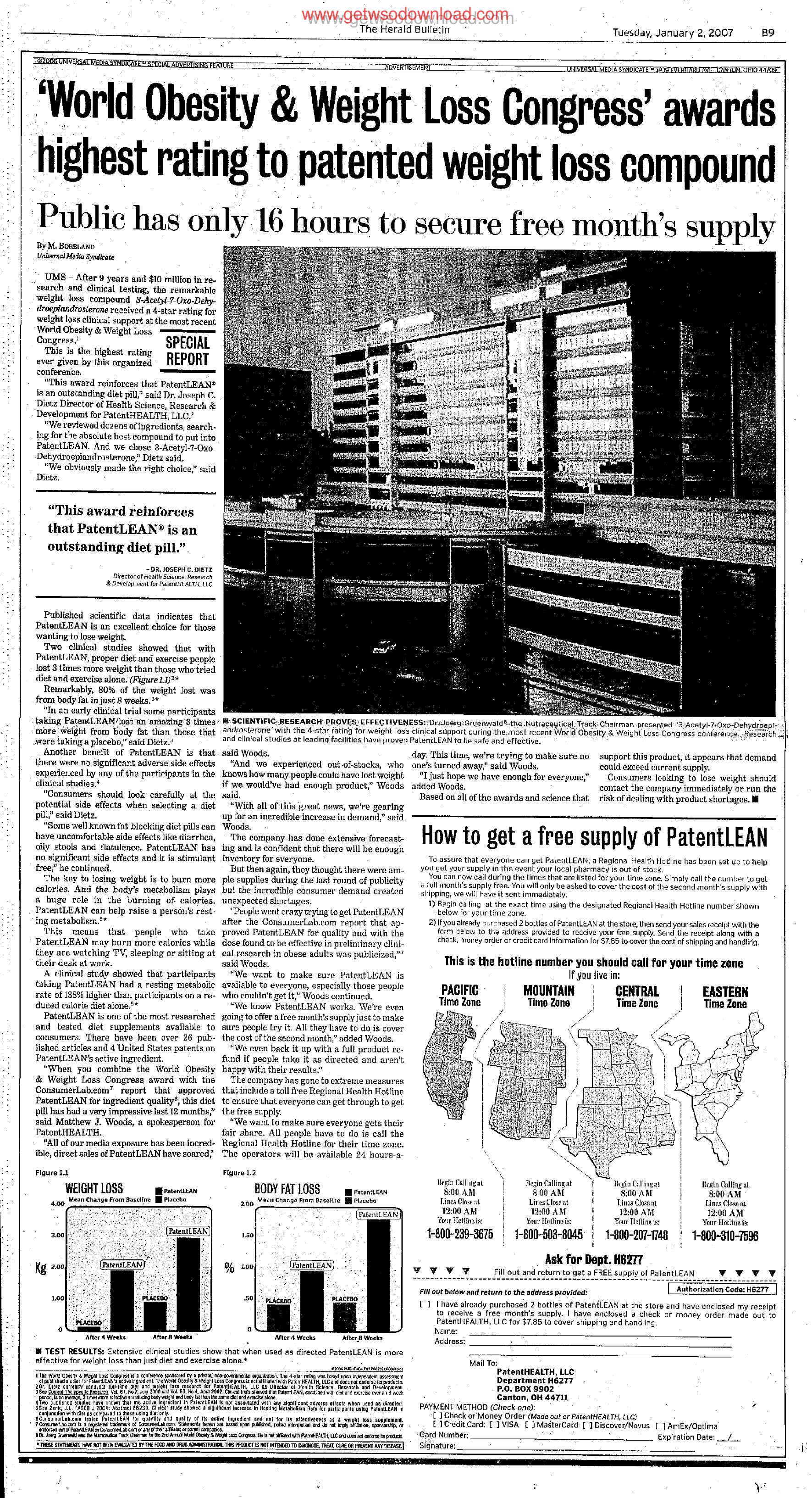 26 World Obesity and Weight Loss Congress by Copyright 2007 Heritage Microfilm Inc. and Newspaperarchive.com